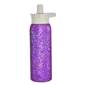 Bouteille d'eau de cyclisme en titane pur 680 ml, double paroi, isolation sous vide intérieure et extérieure, gourde de sport avec bouchon à clapet - Product Image 2