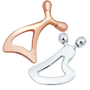 Massaggiatore facciale 3D in oro rosa massaggiatore facciale a doppia sfera a forma di rullo per il viso a 360 gradi - Product Image 1