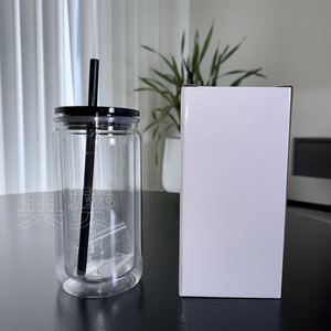 Gobelet de voyage en verre borosilicate à double paroi de 16 oz avec poignée, couvercle à paille, sans BPA, compatible lave-vaisselle, pour café, vente en gros - Product Image 6
