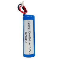 Batterie polymère cylindrique longue en gros d'usine, longueur de fil personnalisée, 3.7V 21700 4500mAh 5000mAh, semi-solide, 500 cycles