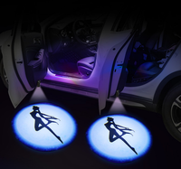 Lumières de bienvenue pour voiture, lumières d'ambiance LED pour décoration de porte, lumières de projection de logo sans fil pour modification de véhicule, personnalisables