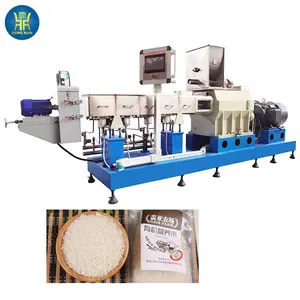automatic twin screw extruder for making artificial fortified instant nutrition rice production processing machine line