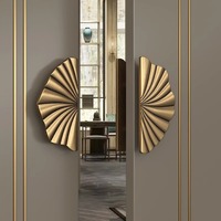 Manija de Puerta Semicircular de Aleación de Aluminio Estilo Europeo para Puertas Dobles de Vidrio Sólido