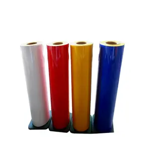 RS01A China Light Clear Vinyl Pvc Plastic Infrared Retro Transparent Reflective Sheeting Film Material