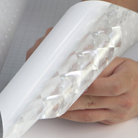 Film de laminage à froid en PVC souple brillant effet œil de chat 3D, adhésif amovible, imperméable, pour décoration artistique en porcelaine cristalline