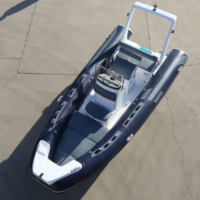 Bateau à coque en V renforcé avec console centrale, bateaux en fibre de verre de 5,2 m, bateau pneumatique à rames gonflables
