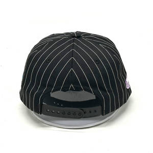 New Style Embroidery logo 5 Panel Stripe Material Unstructured 5.5cm Short <strong>Flat</strong> Brim Snapback <strong>Hat</strong> - Product Image 4