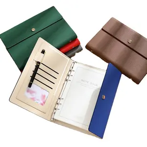 journal super smart school covered coil designer brown traveler's folder hot a5 leather notebook pu custom print organizer plan