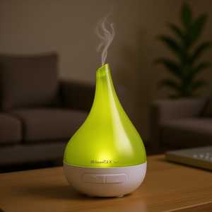 Difusor de Aroma Ultrasónico con Forma de Gota, Luz LED, Niebla Fría, 35 dB de Ruido, para Hogar, Oficina, Habitación, Material Plástico, Alimentación USB - Product Image 2