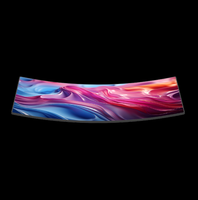 Écran incurvé 55/77 pouces, affiche numérique OLED flexible, 400 cd/m², anti-reflet, Full HD, écran tactile, grand format, vidéo publicitaire