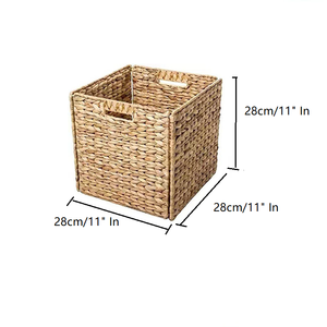 2025 OEM Set 3 Natuurlijke Geweven Waterhyacinten Mandjes Eco-vriendelijke Vintage Multifunctionele Handgemaakte Op maat gemaakte Opbergmandjes voor Brood - Product Image 6