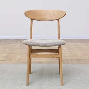 Solid Wood Nordic Modern Simplicity Fashionable Coffee Chair Dining Chair Leather Upholstered Chair