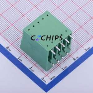 DB2ERH-3.81-2*5P-GN Plug-in Terminal Block Bent Lead Through Hole,P=3.81mm Board-to-Board / Socket - Closed 2x5P 3.81mm Green - Product Image 2