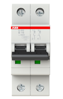 Interruptor automático en miniatura ABB S202-B16 16A de 2 polos tipo B con capacidad de ruptura de 6kA para armario de distribución industrial