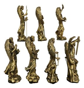 Juego de estatua de siete ángeles de <span class=keywords><strong>la</strong></span> <span class=keywords><strong>Iglesia</strong></span> <span class=keywords><strong>católica</strong></span> <span class=keywords><strong>ortodoxa</strong></span> de resina de bronce de 4,75 pulgadas - Product Image 3