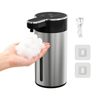 ST-03 Nouveau design Distributeur automatique de savon 400 ml 4 niveaux réglables Affichage LED Fenêtre de niveau visible Certifié CE FCC