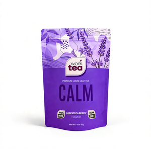 प्रीमियम ढीली पत्ती चाय बैग 140 माइक्रोन की मोटाई कार्बनिक जड़ी बूटी चाय पैकेजिंग खाद्य ग्रेड अनुकूलन योग्य गर्मी सील स्टैंड बैग - Product Image 1