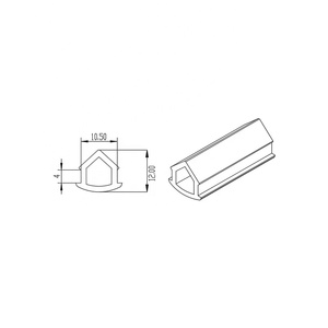 4043 Série 45 Économique – Cache-rails en <span class=keywords><strong>PVC</strong></span> standard pour rainures en <span class=keywords><strong>T</strong></span>, joint mécanique en caoutchouc, couvercle en aluminium extrudé pour rainures en <span class=keywords><strong>T</strong></span> pour l'industrie - Product Image 2