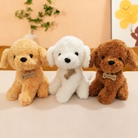 Boneka Anjing Golden Retriever Realistis Lucu, Lembut, dan Berbulu untuk Hadiah Ulang Tahun Anak, Dekorasi Rumah, Mainan