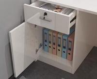 Comptoir de réception de caisse moderne personnalisable pour hôtel salon boutique réception blanche avec LOGO gratuit