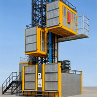 Monte-charge de chantier à cabine simple avec câble de levage pour le levage sur chantier