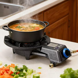 เตาแก๊สเหล็กหล่อ2วงแหวนสำหรับใช้ในครัวเรือน5.5KW มืออาชีพ - Product Image 1