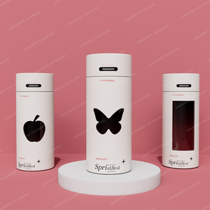 Tùy Chỉnh Sang Trọng Hộp Quà Tặng Giấy Bao Bì Đồ Lót Ống Các Tông Hộp Xi Lanh T Áo Sơ Mi Hộp Giấy Với Rõ Ràng PVC Cửa Sổ - Product Image 5