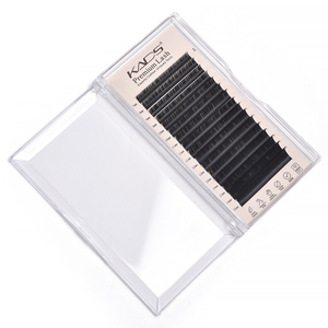 Extensions de cils individuels classiques noir mat 16 rangées 7-15mm mixtes courbures C CC D souples véganes plateau de cils professionnel vente en gros - Product Image 1
