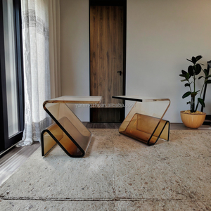 モダンデザインシンプルなリビングルームアクリル小さなサイドテーブルクリエイティブ不規則な形のコーナーアクリルテーブル - Product Image 1