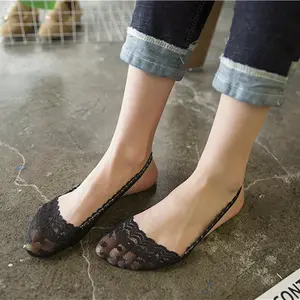 Chaussettes <span class=keywords><strong>sexy</strong></span> en dentelle pour filles, chaussettes invisibles mi-pieds pour femmes, été, sans couture - Product Image 1