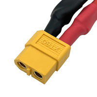 Kabel Kawat PVC XT60 Splitter Y 3 Arah Pria Wanita 14AWG Konduktor Tembaga Murni Panjang 100mm untuk Baterai RC Elektronik