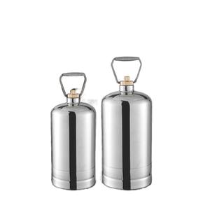 Bouteille de gaz en acier inoxydable rechargeable pour la cuisson en plein air, le camping, le barbecue, conception coupe-vent, utilisation en haute altitude - Product Image 1