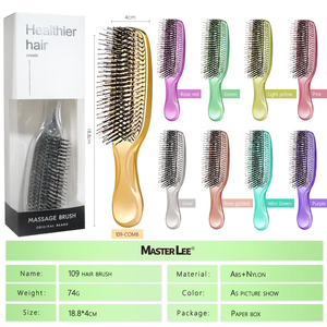 Super Hot Sale Patented ABS <strong>Hair</strong> Combs Scalp Massage <strong>Detangling</strong> Two Tiers 8 Rows Teeth <strong>Hair</strong> <strong>Brushes</strong> Three Colors - Product Image 3