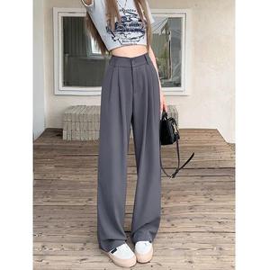 <span class=keywords><strong>Pantaloni</strong></span> da <span class=keywords><strong>Donna</strong></span> Stile Coreano a Vita Alta, Tinta Unita, Gamba Dritta, Casual Business, Lunghezza alla Caviglia - Product Image 6