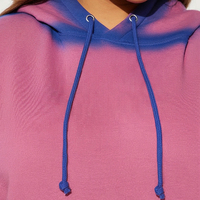 Ensemble de survêtement streetwear personnalisé à blocs de couleur dégradés, sweat-shirt à capuche oversize et pantalon de survêtement à jambes larges pour femme
