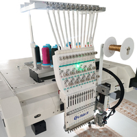 Nueva Máquina de Bordar Computarizada de Una Cabeza, 1200 RPM, Alta Velocidad, 12/15 Agujas, Bordado Plano, Lentejuelas, Cordones, Cuentas