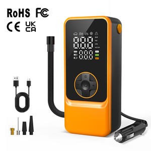 Compresseur d'air portable <span class=keywords><strong>rechargeable</strong></span> 100W - Pompe à air numérique à double écran 1800mA*3 (Dégonflage + Sortie USB d'urgence) - Product Image 1