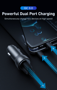 ที่ชาร์จในรถยนต์แบบใหม่ ดีไซน์ทันสมัย 45w ช่องเสียบ USB คู่ รองรับ Qc3.0 และ Pd 48w Type C ชาร์จเร็วสำหรับรถยนต์ - Product Image 4