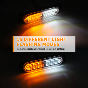 Feux stroboscopiques d'urgence LED ultra-minces, lot de 8 synchronisés - Montage sur grille avec contrôleur pour véhicules, camions, voitures de pompiers - Product Image 6