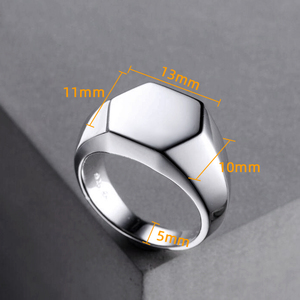 Hailer Wholesale Price Personalized Custom logo 925 Sterling <strong>Silver</strong> Wedding Blank Signet <strong>Rings</strong> for <strong>Men</strong> - Product Image 6