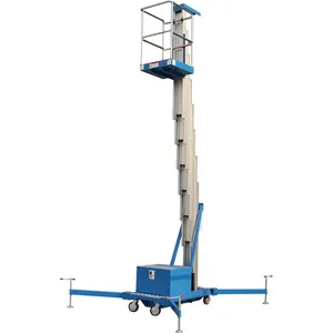 Verkopen 4M 6M 8M 10M 12M 14M Mobiele Type Aluminium Hydraulische Enkele Mast One Man Hoogwerker Platform Lift Schaar Lift