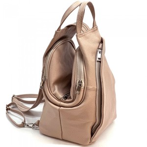 Premium Leather <b>Backpack</b> for Women Made with Genuine Leather Stylish Daypack Multi Compartment Zipper Storage for School Travel - Product Image 4