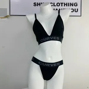 Roupa íntima femininina lingerie, logotipo personalizado, mulheres, sexy, plus size, calcinha e sutiã