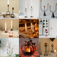 Portavelas de Vidrio Cilíndrico, Portavelas Alto de Vidrio, Candelabro de Mesa, Recipientes de Vidrio para Velas, Decoración para Bodas