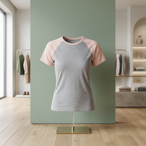 Camiseta de Verano para Mujer, Corte Ajustado, Cuello Redondo, Algodón de Alta Calidad, Manga Corta, Estampado, Tejido de Punto, Servicio de Logotipo Personalizado - Product Image 4