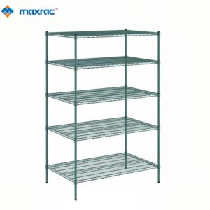 מדפי תיל כרום פרימיום, 5 שכבות, מדפים ניתנים לערום ללא ברגים, הגנה מפני קורוזיה, פלדה, מאושר על ידי <span class=keywords><strong>NSF</strong></span>, ציפוי אבקה - Product Image 1