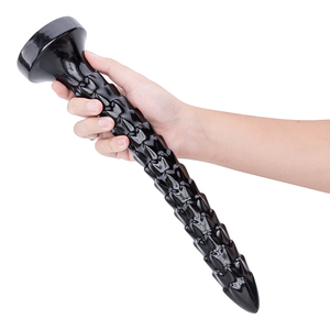 Vrai sentiment noir gros gode Super long <span class=keywords><strong>40</strong></span> <span class=keywords><strong>cm</strong></span> Long gode bouchons anaux forte ventouse artificielle PVC gode jouets sexuels pour femme homme - Product Image 4