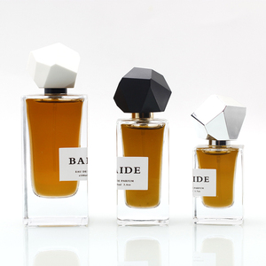 Custom square modern empty perfume spray <b>bottle</b> 30ml 50ml 100ml Glass Perfume <b>Bottle</b> with Colored Stone Cap - Product Image 2
