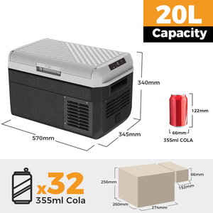 CITICITY 20L Camping Electric Cooler Car Home House Hotel <b>Refrigerators</b> and Freezers <b>Compact</b> 12V Mini Car Fridge - Product Image 2