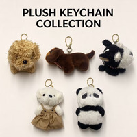Porte-clés Panda en Peluche Personnalisé Doux, Pendentif Mascotte en Peluche Moelleuse en Gros, Anneau de Clés Premium, Ornement de Sac Tendance
